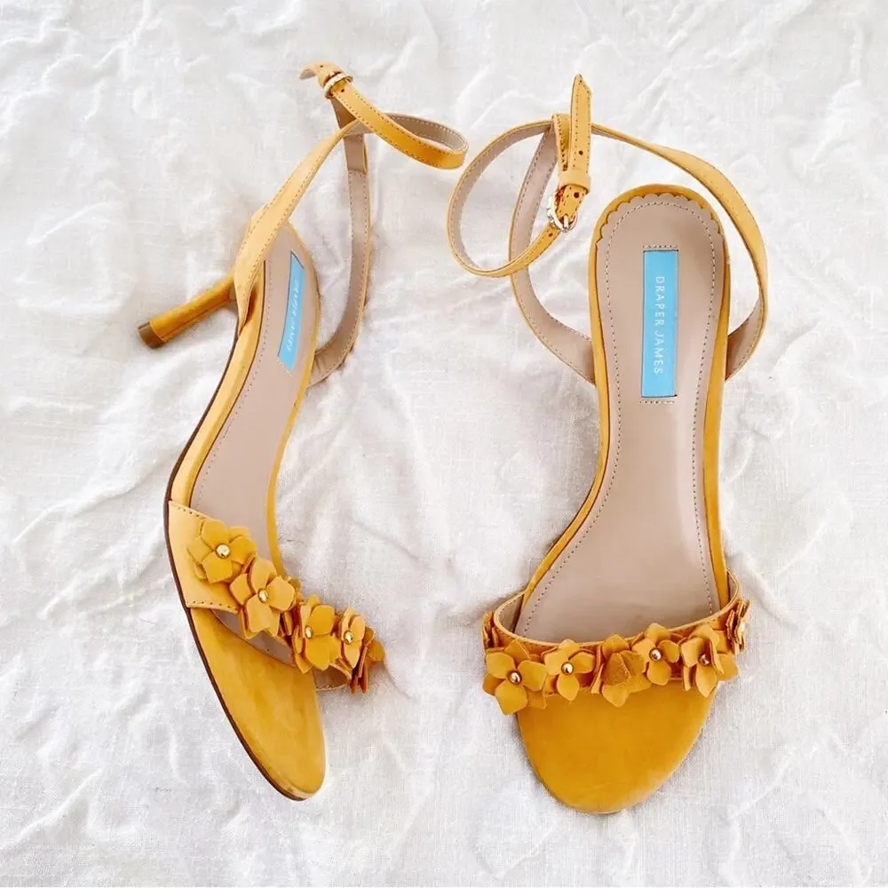 Draper James Floral Heeled Sandals - Alice Size 8 New